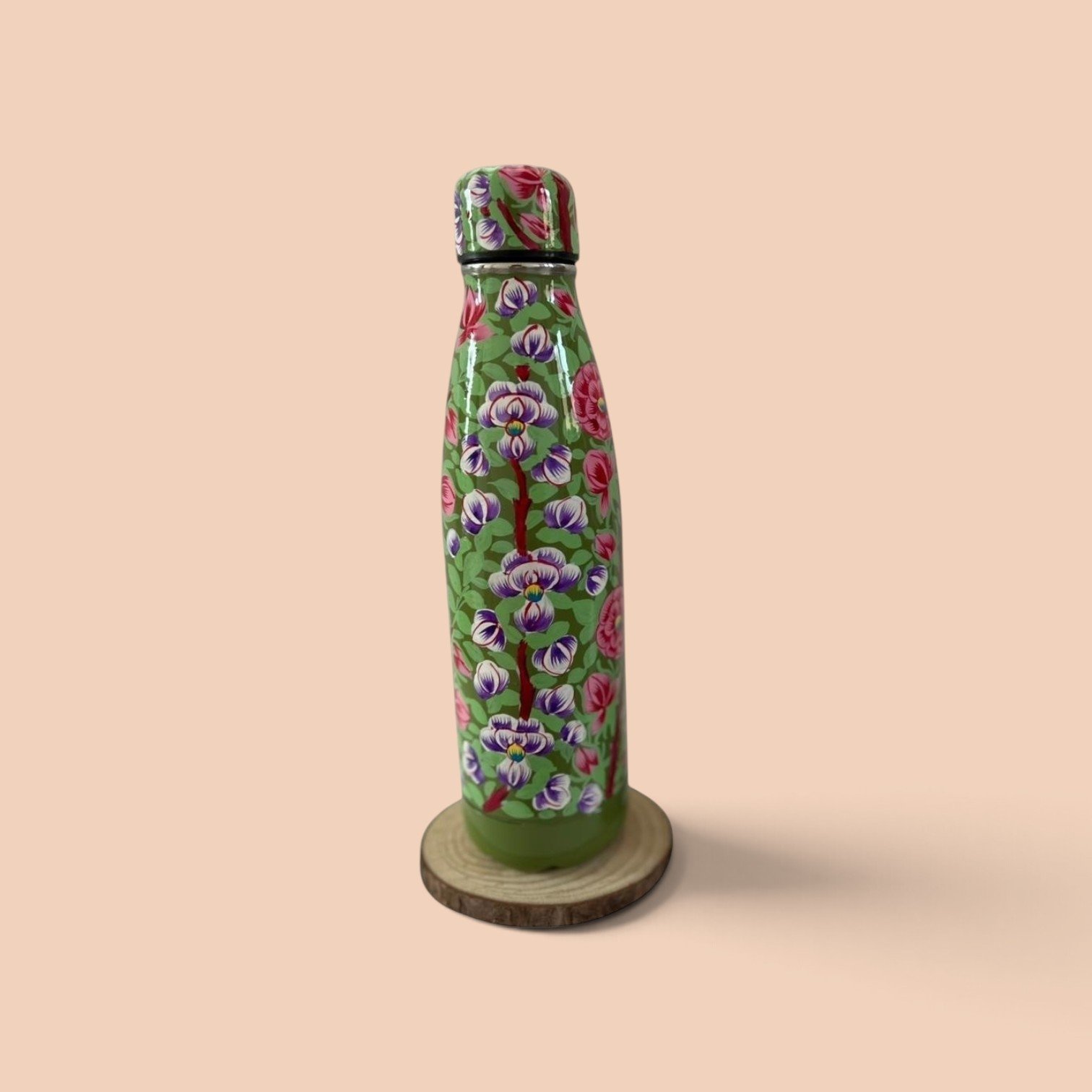Hand-Painted Enamelware Stainless Steel Water Bottle - Image 2