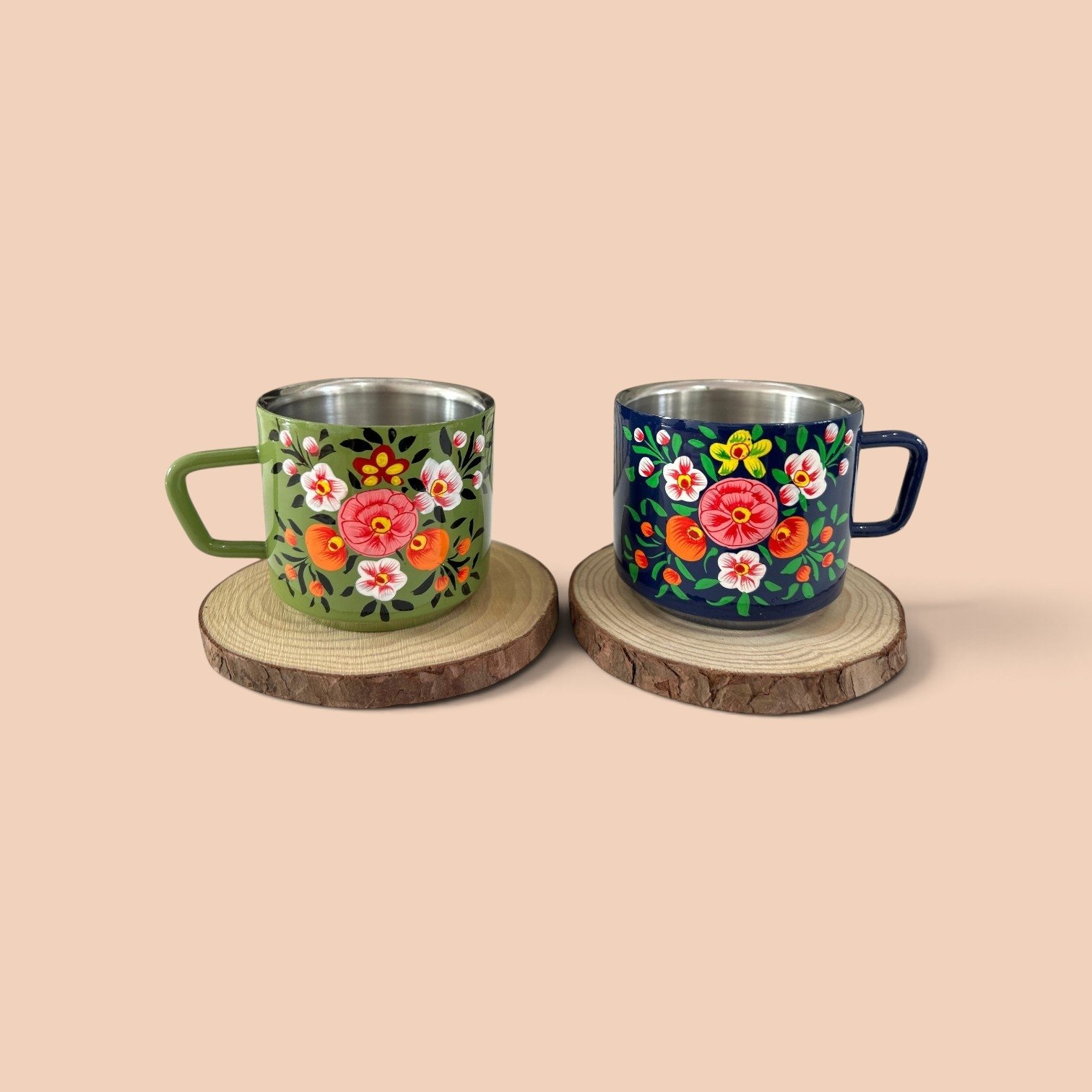 Hand-Painted Enamelware Stainless Steel Mug - Image 2