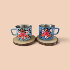 Hand-Painted Enamelware Stainless Steel Mug
