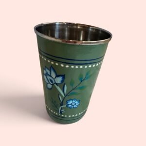 Hand-Painted Enamelware Stainless Steel Tumbler / Glass